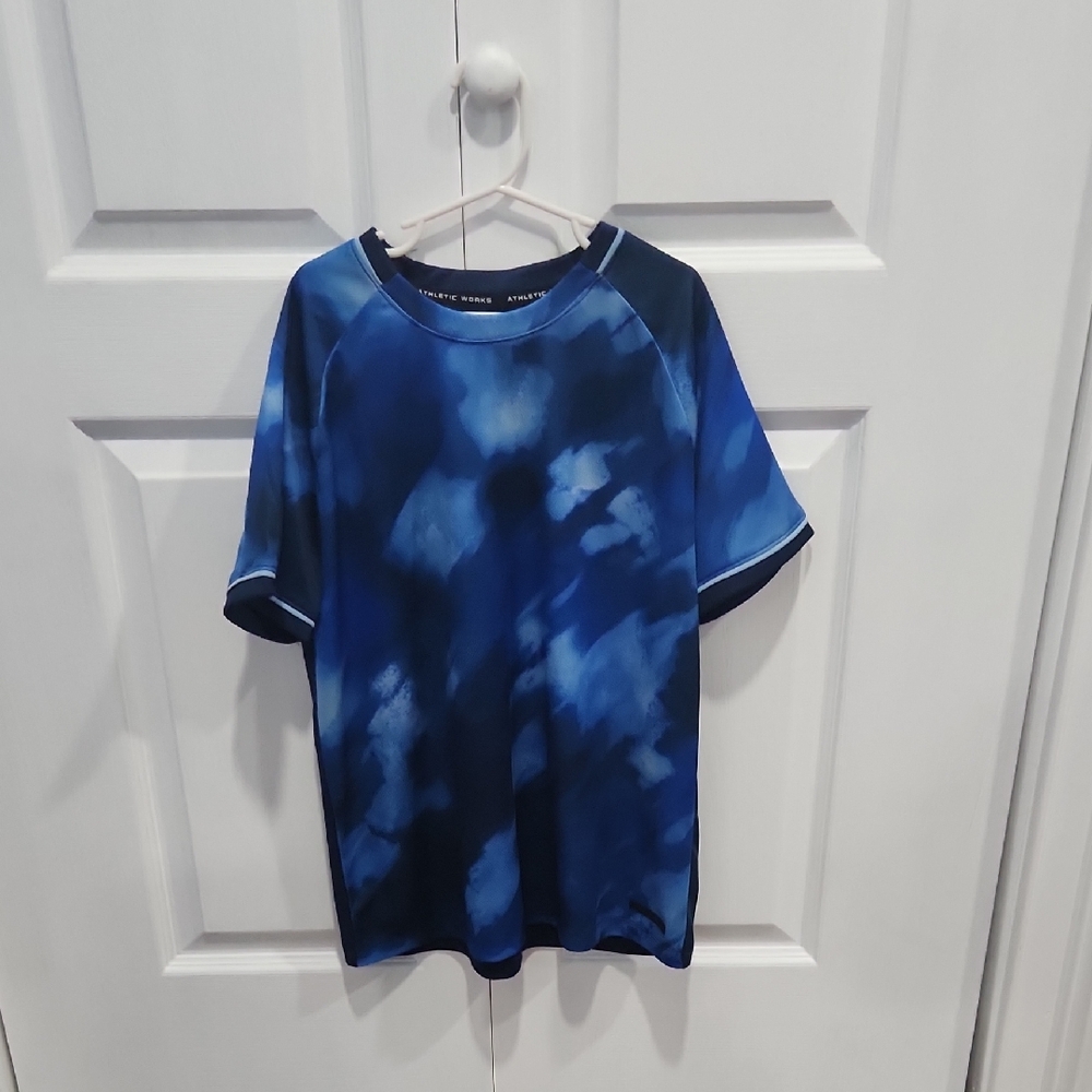 Athletic Works Blue Kids Short Sleeve Tee